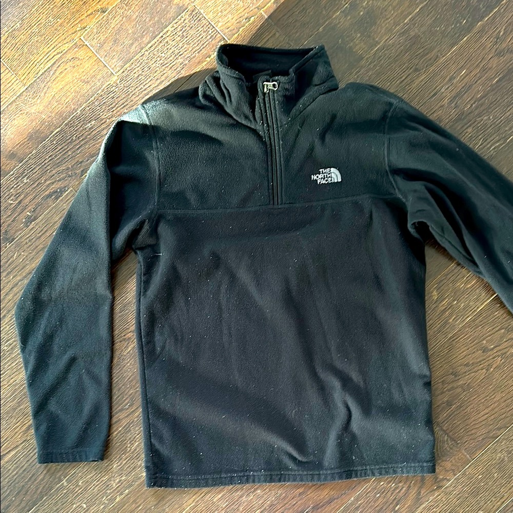 north face black half zip fleece